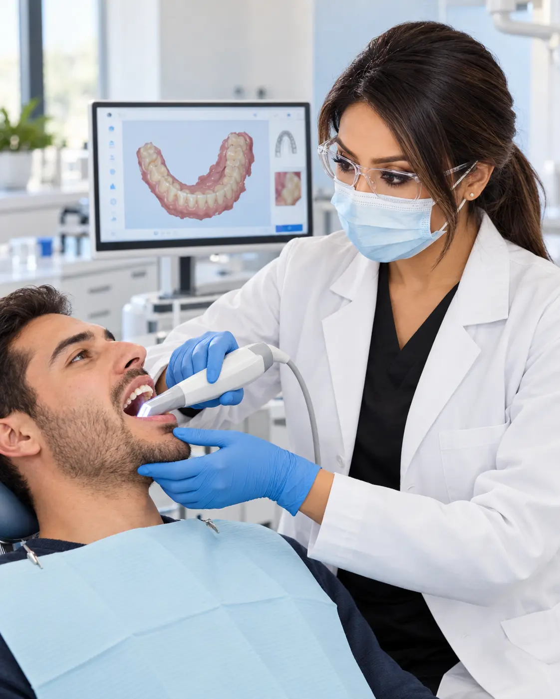 Dr. Sadat performing a digital scan