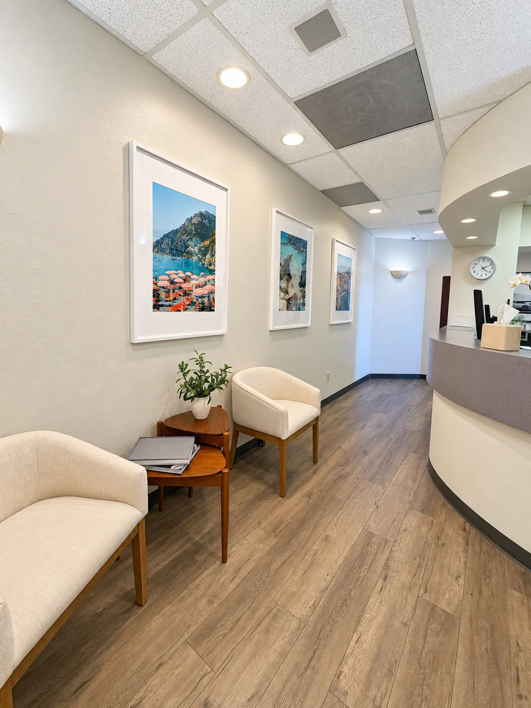 Reception and waiting area