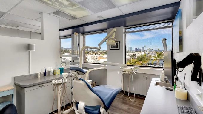 Treatment room with a view over Santa Monica